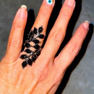 Black onyx cocktail ring